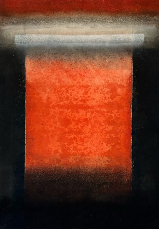 Peinture abstraite, Huile sur toile libre, oeuvre non encadrée, par Ferle, le nom de l'œuvre est Sans Titre VII
