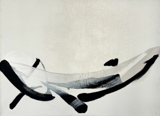 Peinture abstraite, Encre et acrylique sur toile, par Hachiro Kanno, le nom de l'œuvre est TN653