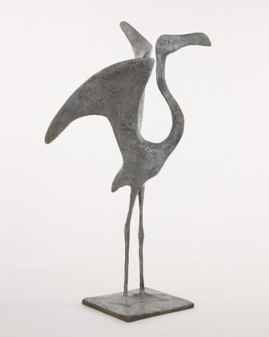 Contemporary Bronze sculpture, Bronze sculpture, main subject is bird, by Pierre Yermia, artwork name is Flamingo I