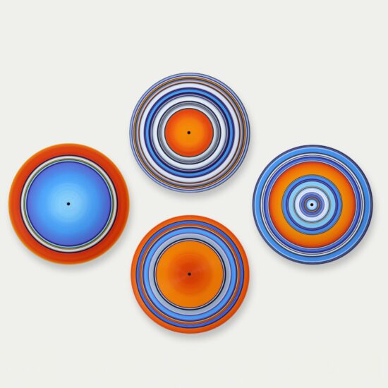 Art optique et art cinétique, Huile sur vinyle, par Doris Marten, le nom de l'œuvre est SOUND AND VISION – Better together