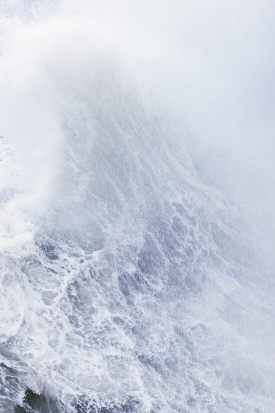 Contemporary Nature and landscape photography, Pigment print on Awagami Kozo 110 gsm paper, main subject is sea, by Hélène David, artwork name is Blue fever