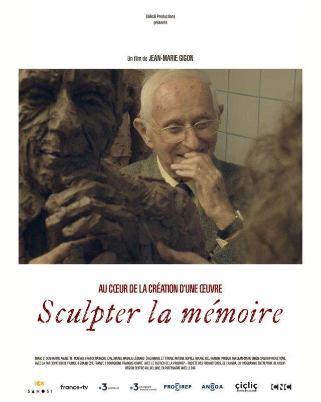 The documentary Sculpting Memory, directed by Jean-Marie Gigon, will be screened as part of the Vrai de Vrai Festival, organized by @lascamfrance (French Civil Society of Multimedia Authors).
This film follows the work of artist Cécile Raynal, focusing on the portrait she created of Pierre Rolinet, concentration camp survivor, in 2021.🎬 Screening of the documentary Sculpting Memory
📅 Saturday, November 22 at 11:30 AM
📍 MK2 Bibliothèque – Paris 13th✨ The film was awarded a Scam Star earlier this year.
🎟️ Free entry, but registration is required via the festival website via the link in bio.-Le documentaire Sculpter la mémoire, réalisé par Jean-Marie Gigon, sera projeté dans le cadre du Festival Vrai de Vrai organisé par la SCAM (Société civile des auteurs multimédia).
Ce film retrace le travail de l’artiste Cécile Raynal, autour du portrait qu’elle a réalisé de Pierre Rolinet, rescapé des camps de concentration, en 2021.🎬 Projection du documentaire Sculpter la mémoire
📅 Samedi 22 novembre à 11h30
📍 MK2 Bibliothèque – Paris 13e✨ Le film a reçu une Étoile de la Scam au printemps dernier.
🎟️ Entrée gratuite, mais inscription obligatoire via le site du festival via le lien en bio.